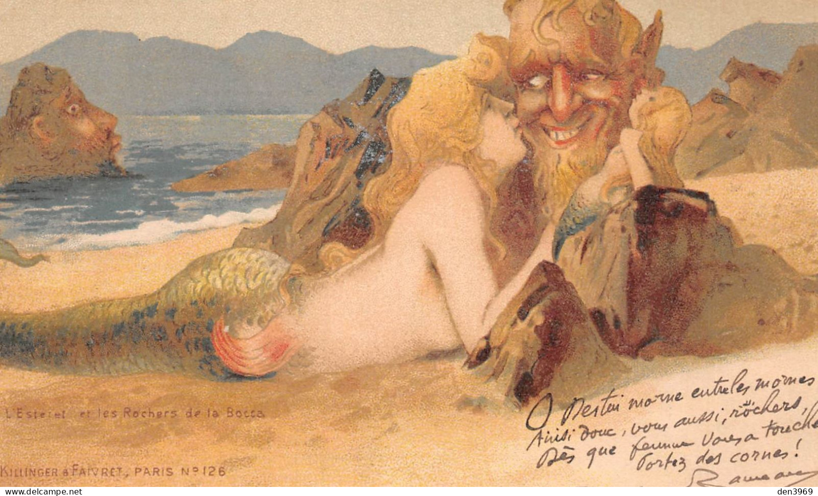 L'Estérel Et Les Rochers De La BOCCA (Alpes-Maritimes) Par Cannes - Sirènes - Litho F. Killinger Zürich - Ecrit (2 Scans - Sonstige & Ohne Zuordnung