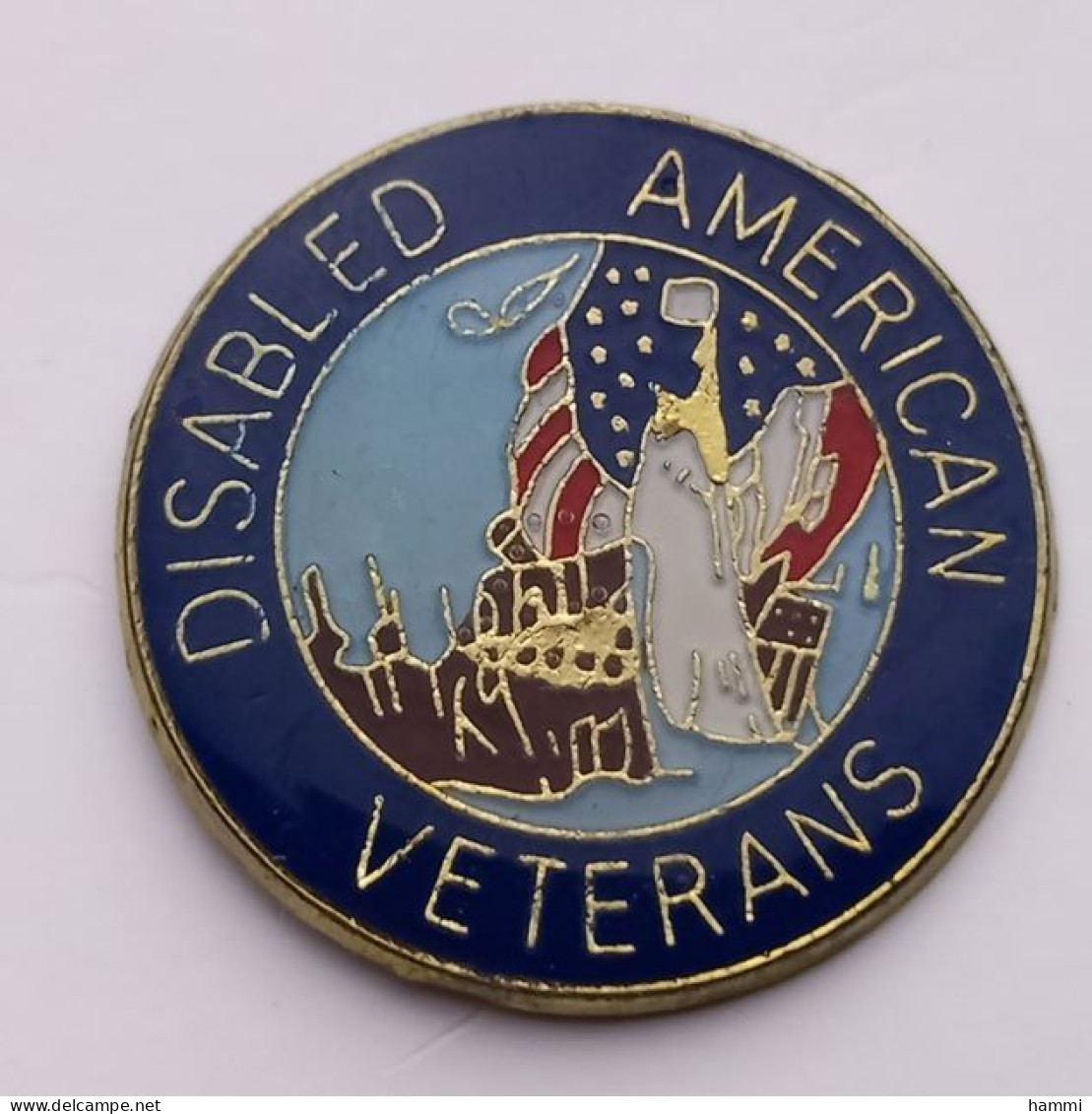 QQ92 Pin's US ARMY Disabled Américan Vétérans Achat Immédiat - Militares
