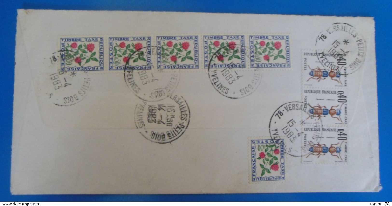 TIMBRES SUR LETTRE   -  TAXE  -  RECTO VERSO - 1960-.... Cartas & Documentos