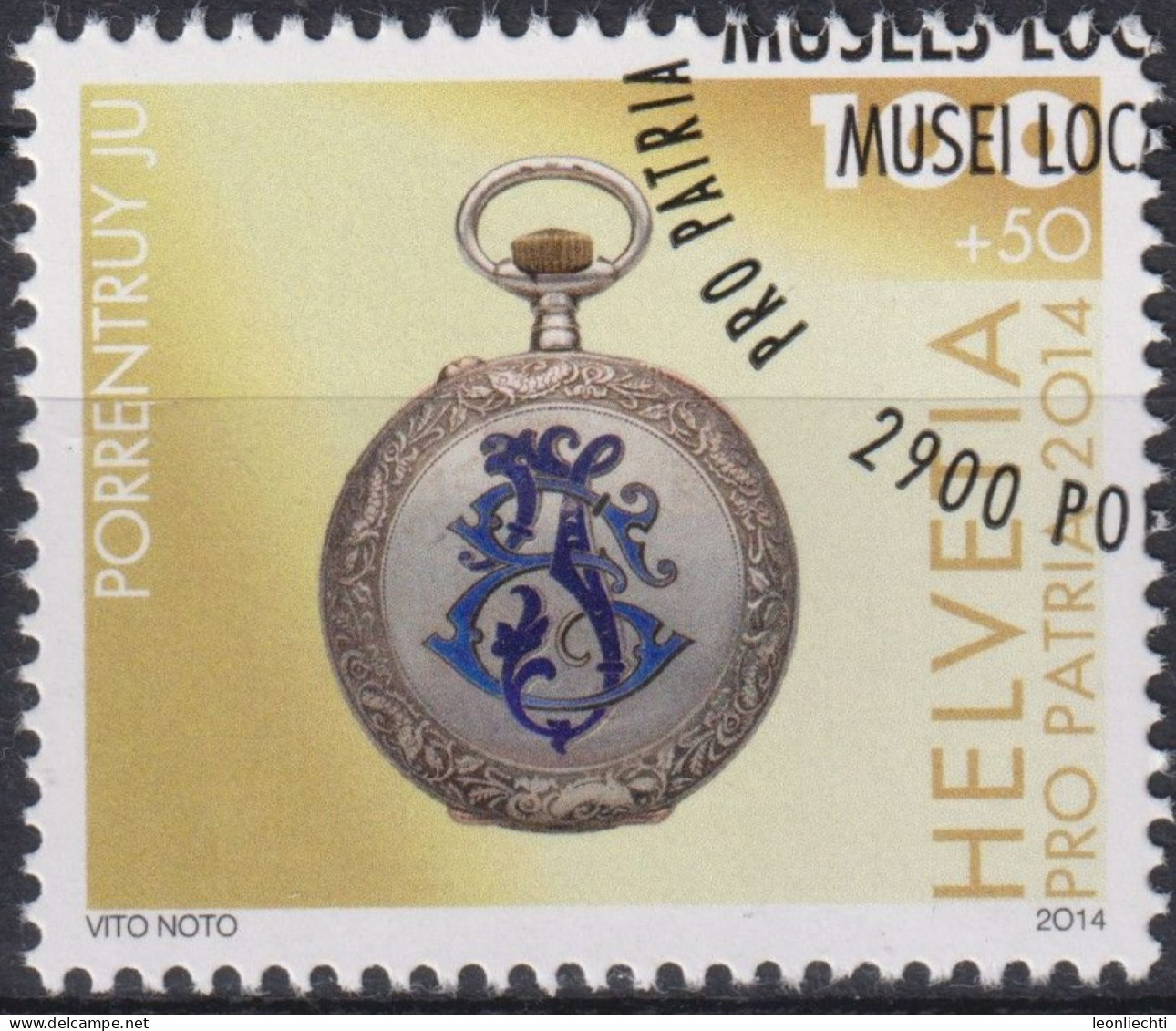 2014 Schweiz Pro Patria, Dorfmuseum Porrentruy JU, Uhr ⵙ Zum:CH B327, Mi:CH 2247, Yt:CH 2274, - Used Stamps