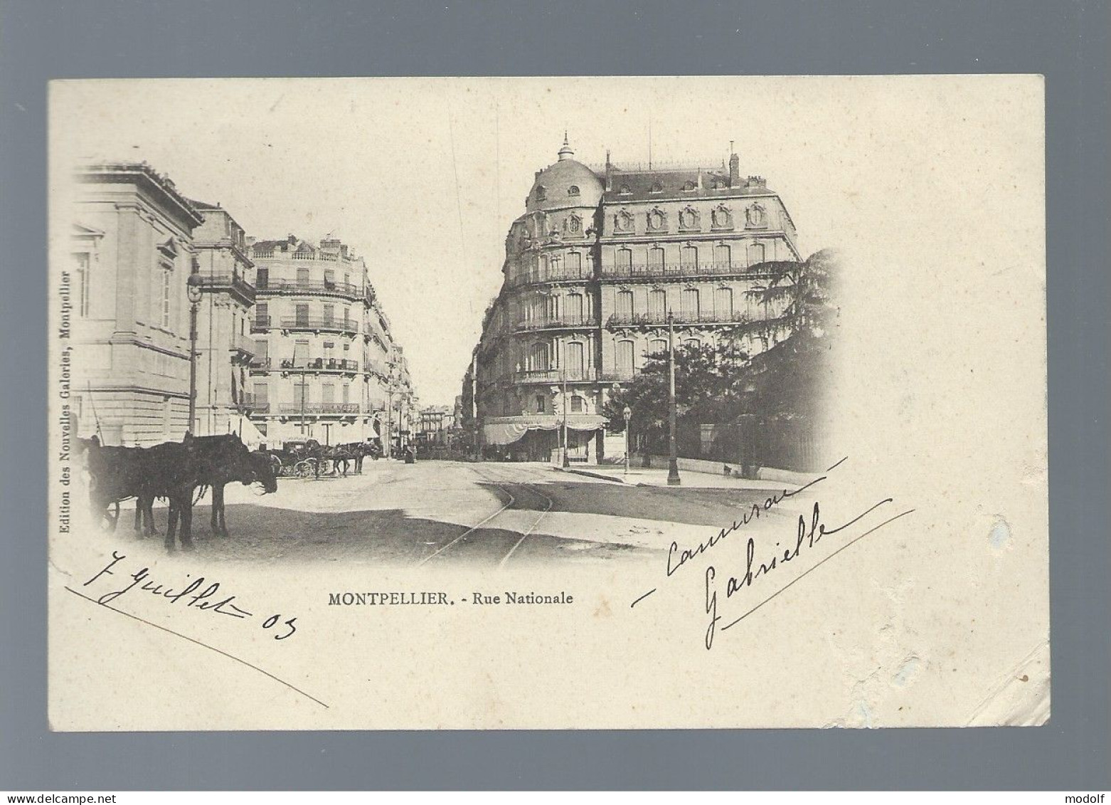 CPA - 34 - Montpellier - Rue Nationale - Précurseur - Circulée En 0903 - Montpellier