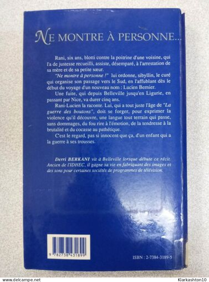 Ne Montre à Personne-- - Autres & Non Classés