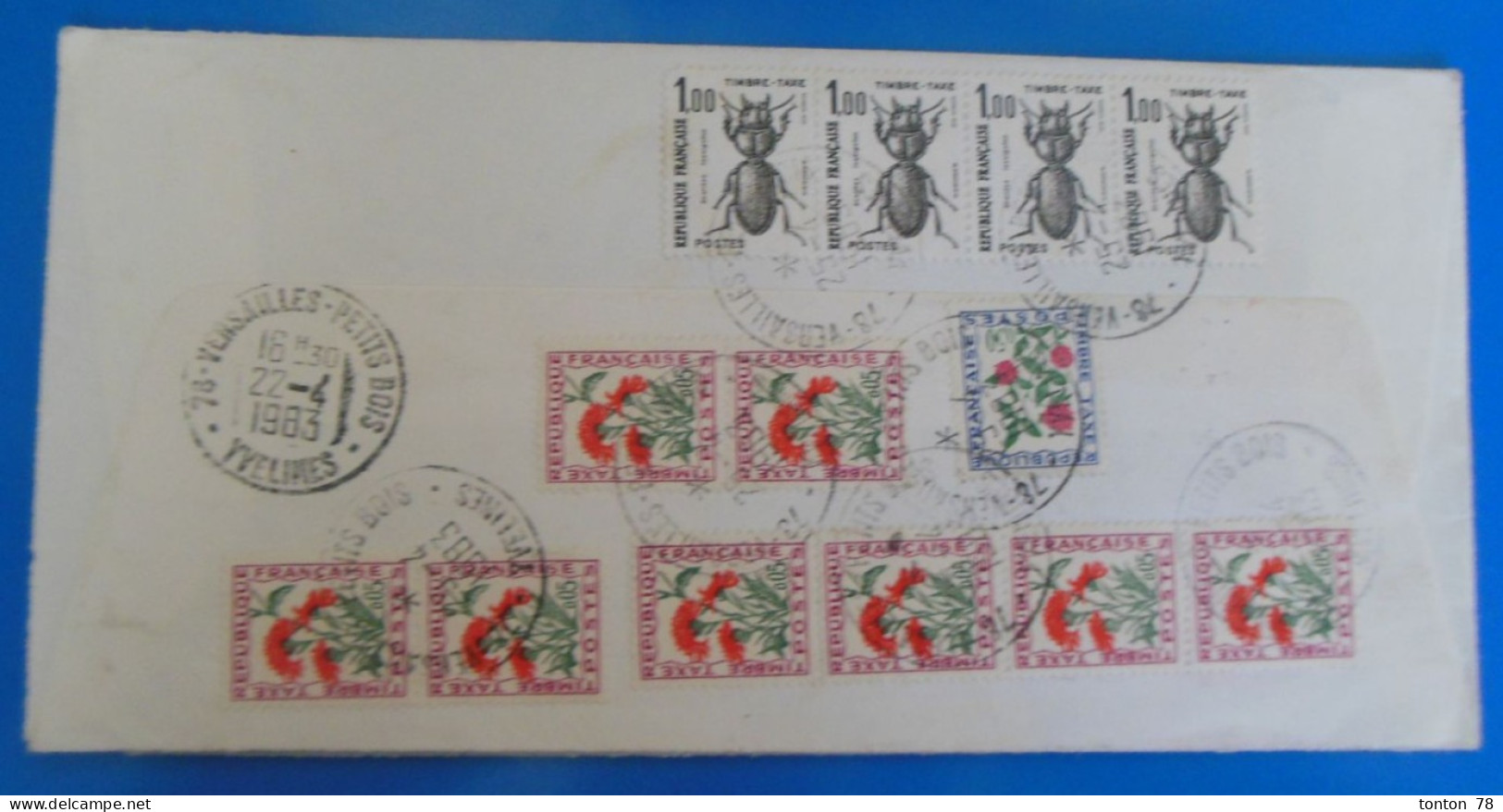 TIMBRES SUR LETTRE   -  TAXE  -  RECTO VERSO - 1960-.... Briefe & Dokumente