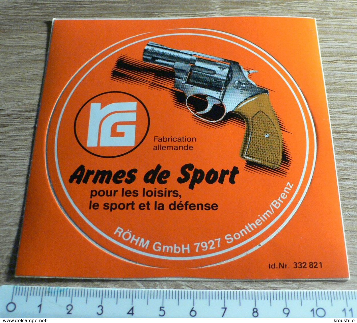 AUTOCOLLANT ARMES DE SPORT RG - Stickers