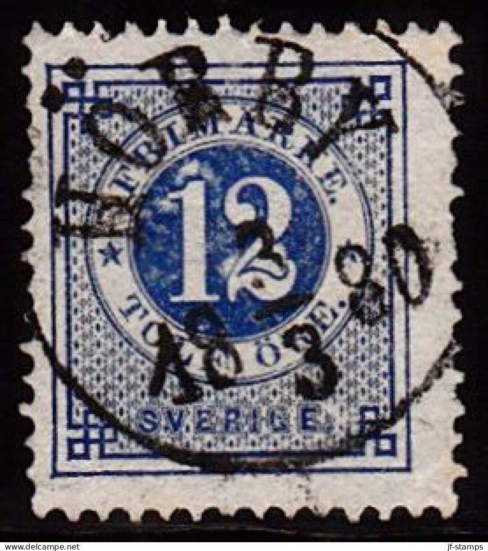 1877. Circle Type. Perf. 13. 12 øre Blue. HÖRBY 3 3 1880. (Michel 21B) - JF103227 - Used Stamps