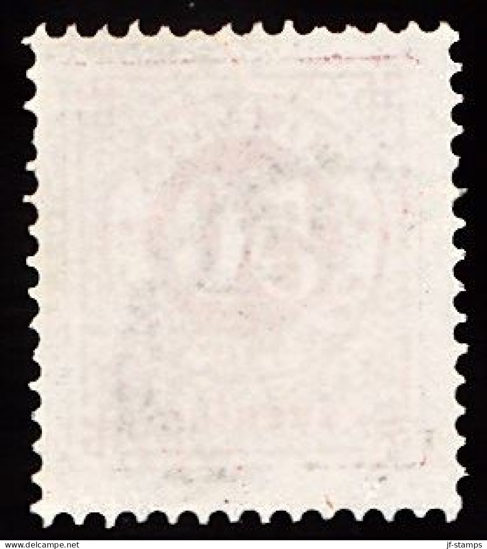 1877. Circle Type. Perf. 13. 50 øre Carmine. Set-off. Facit 36v2. (Michel 25B) - JF103245 - Used Stamps