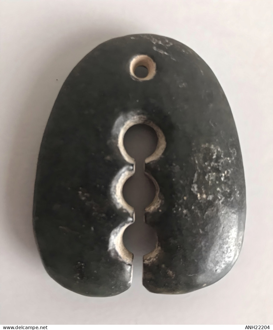 Amulette / Pendentif - Talisman De Protection Contre Les Mauvais Sorts - Vieux Jade Yu Bi - Tibet - Aziatische Kunst