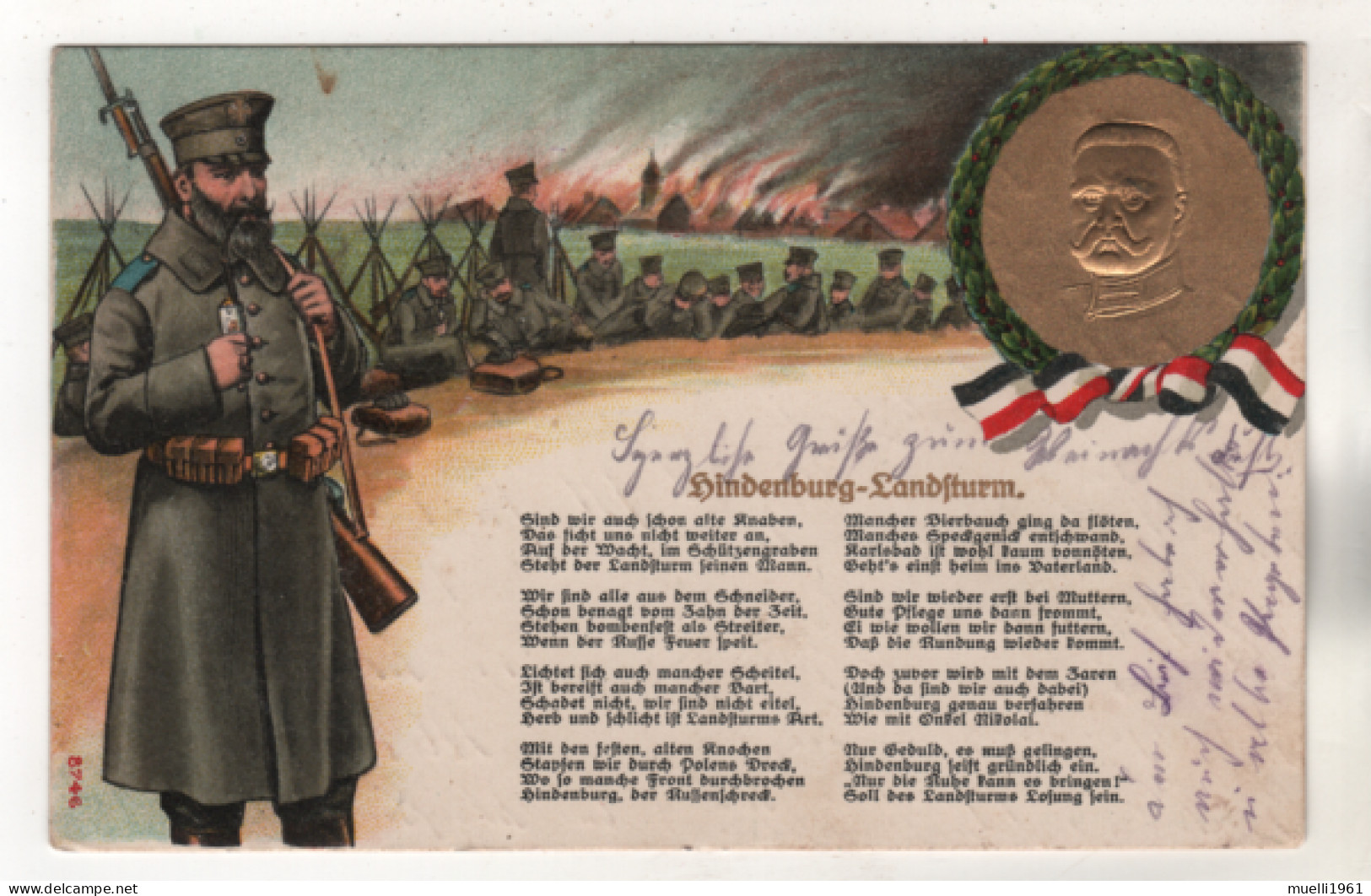 +5101, WK I, Feldpost, Hindenburg-Landsturm - Guerra 1914-18