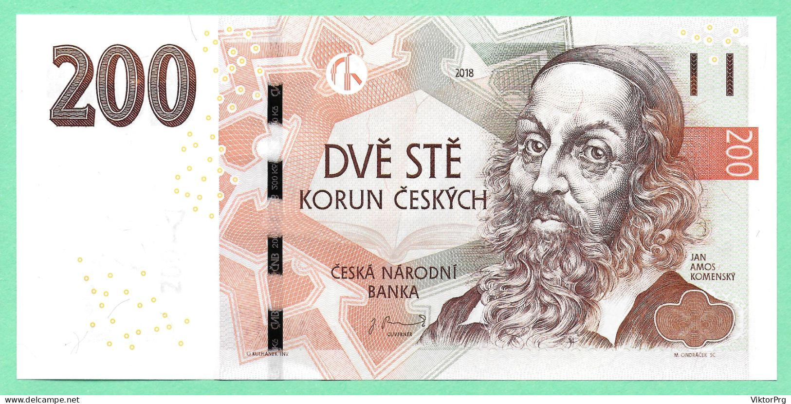 Czech Republic 200 Korun 2018 P26 UNC - Tsjechië