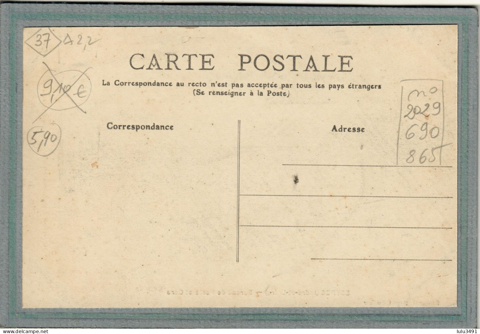 CPA (37) ESVRES - Aspect Du Bureau De Poste Et De La Gare Au Début Du Siècle - Other & Unclassified