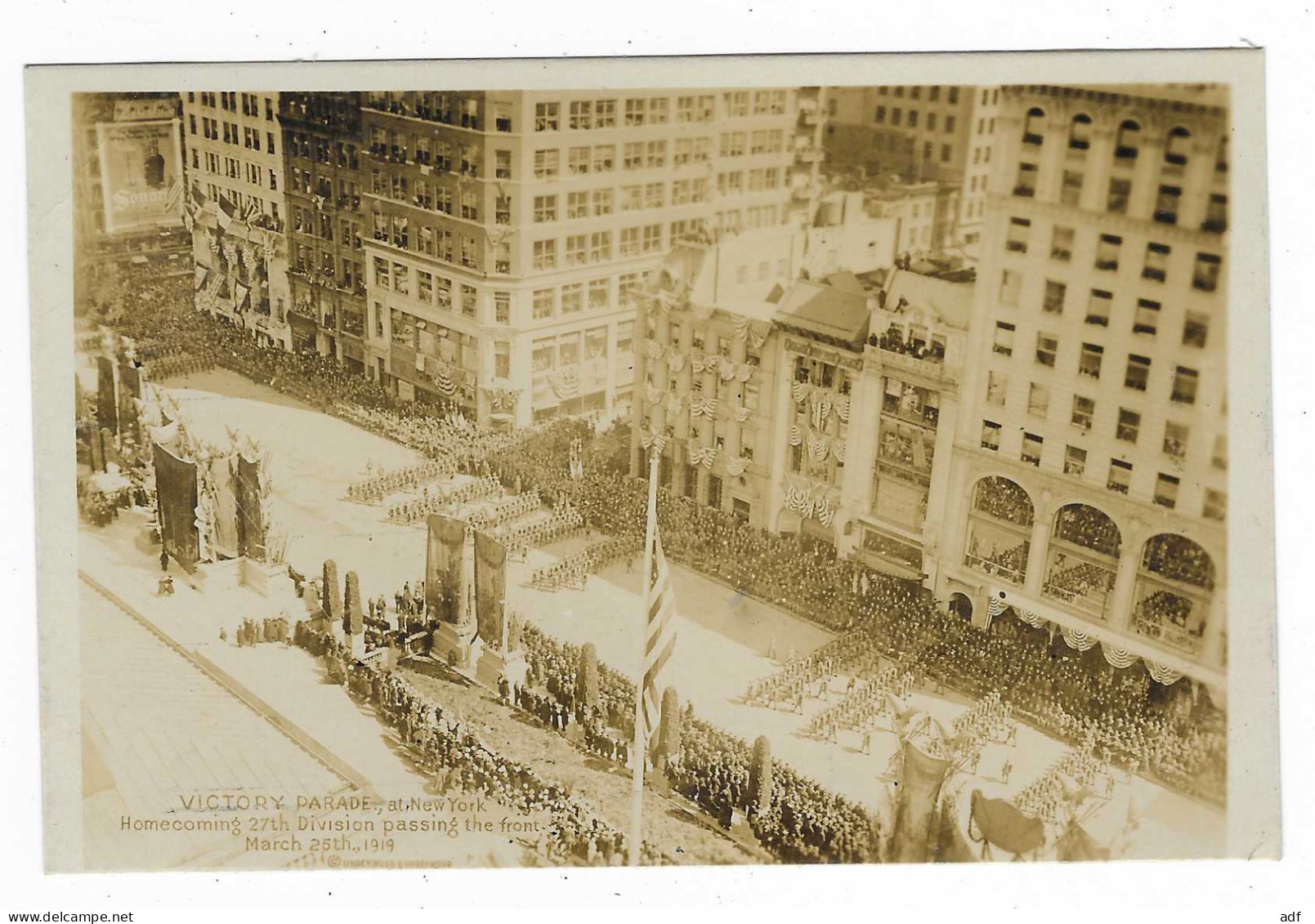 CPA NEW YORK, VICTORY PARADE, HOMECOMING 27th DIVISION PASSING THE FRONT, MARCH 25th 1919, USA - Otros & Sin Clasificación