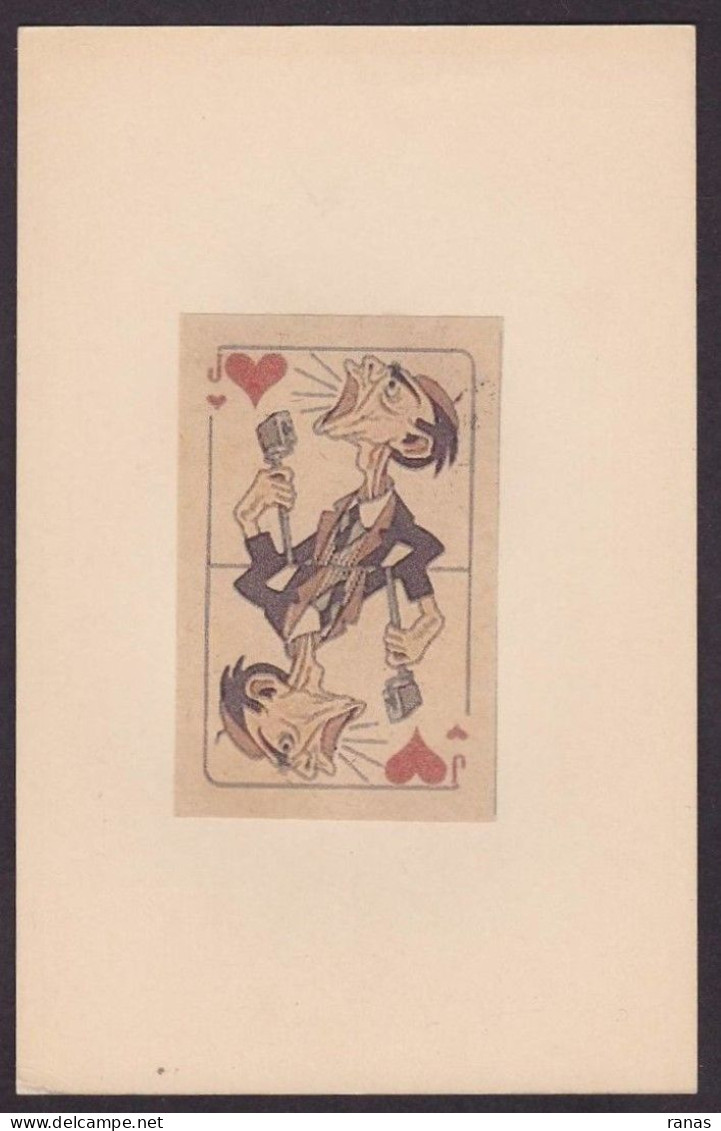 CPA Jeu De Cartes Carte à Jouer Playing Cards Non Circulé Satirique Politique Allemagne Germany Franchise Militaire - Speelkaarten