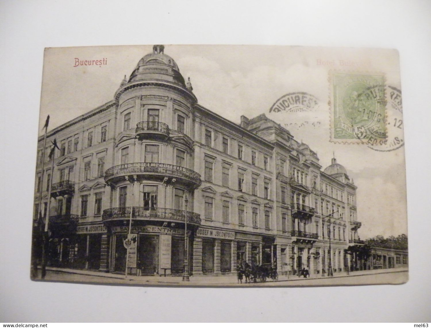 A548 .CPA. ROUMANIE.  Bucuresti. Hotel Bulevard .beau Plan Animé. écrite & Voyagé 1912 - Romania