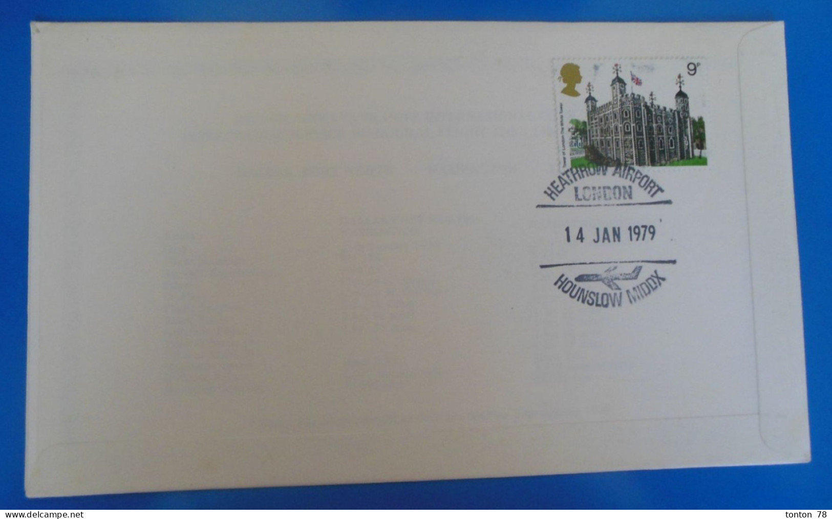 TIMBRES SUR LETTRE   -  CONCORDE  -  RECTO VERSO - 3c. 1961-... Lettres