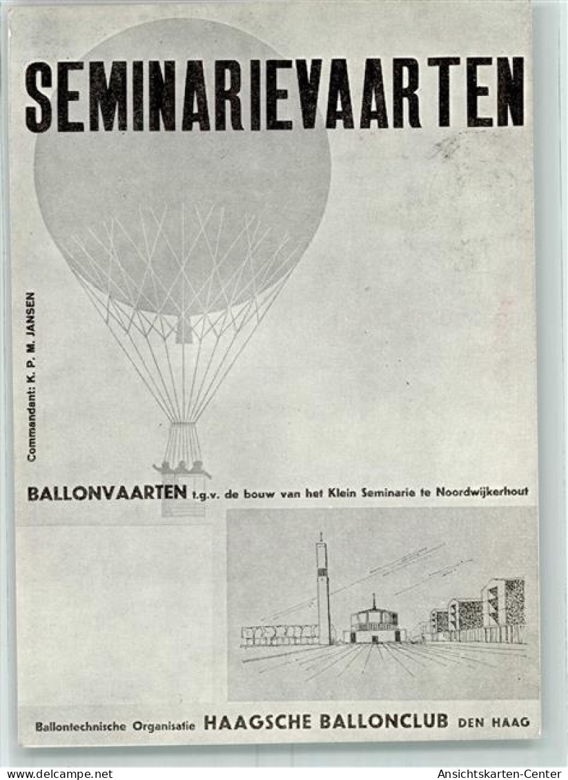 13428009 - Haagsche Ballonclub  + Ballonpost 1958 - Montgolfières