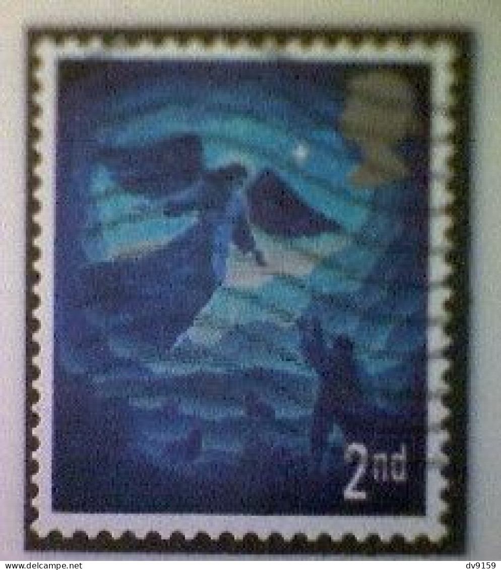 Great Britain, Scott #3908, Used(o), 2019, Traditional Christmas, 2nd, Dark Blue - Gebraucht