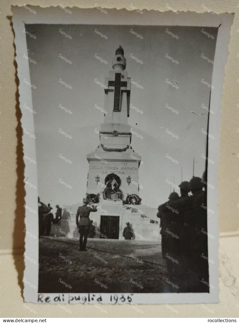 Italia Foto Redipuglia. 1936. Militari. Da Identificare. 85x57 Mm. - Guerre, Militaire