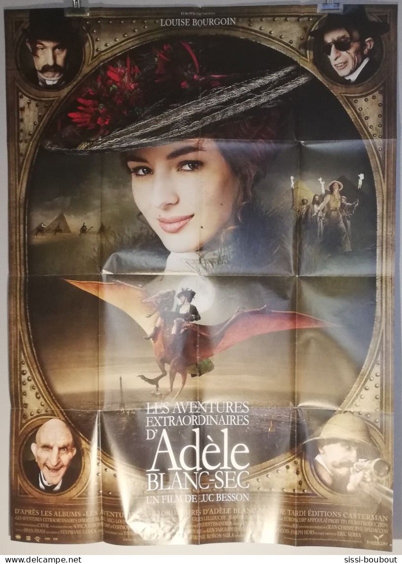 Affiche Originale De Cinéma "Adele Blanc Sec " Avec Louise Bourgoin, Mathieu Amalric, Gilles Lellouche De 2010 - Affiches & Posters