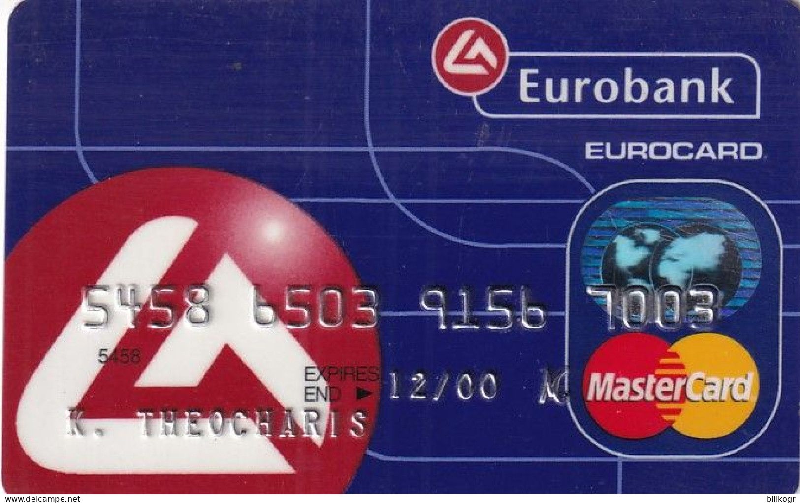 GREECE - Eurobank MasterCard, 11/98, Used - Krediet Kaarten (vervaldatum Min. 10 Jaar)