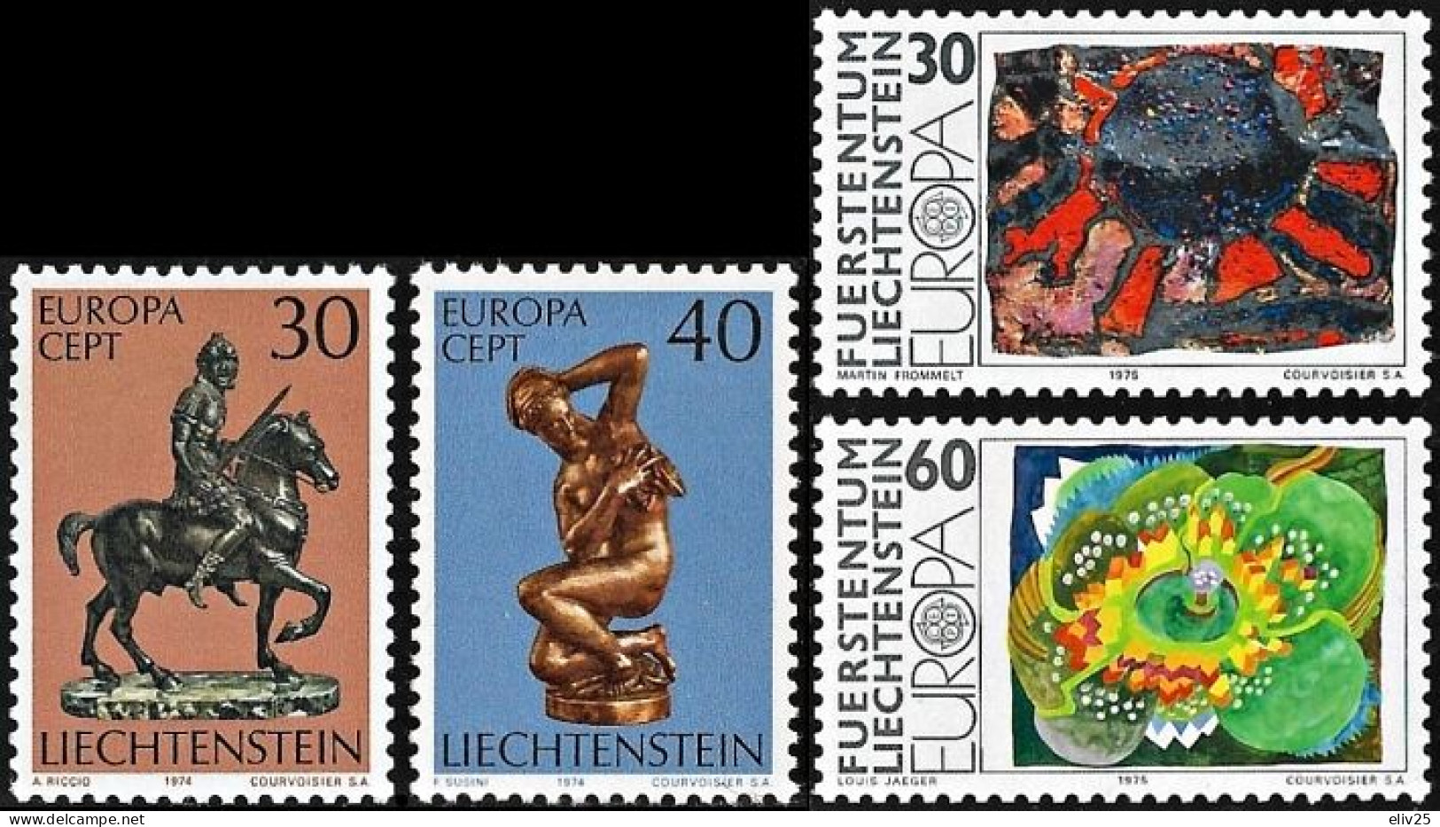 Liechtenstein 1974/1975, Europa CEPT - 4 V. MNH - Autres & Non Classés