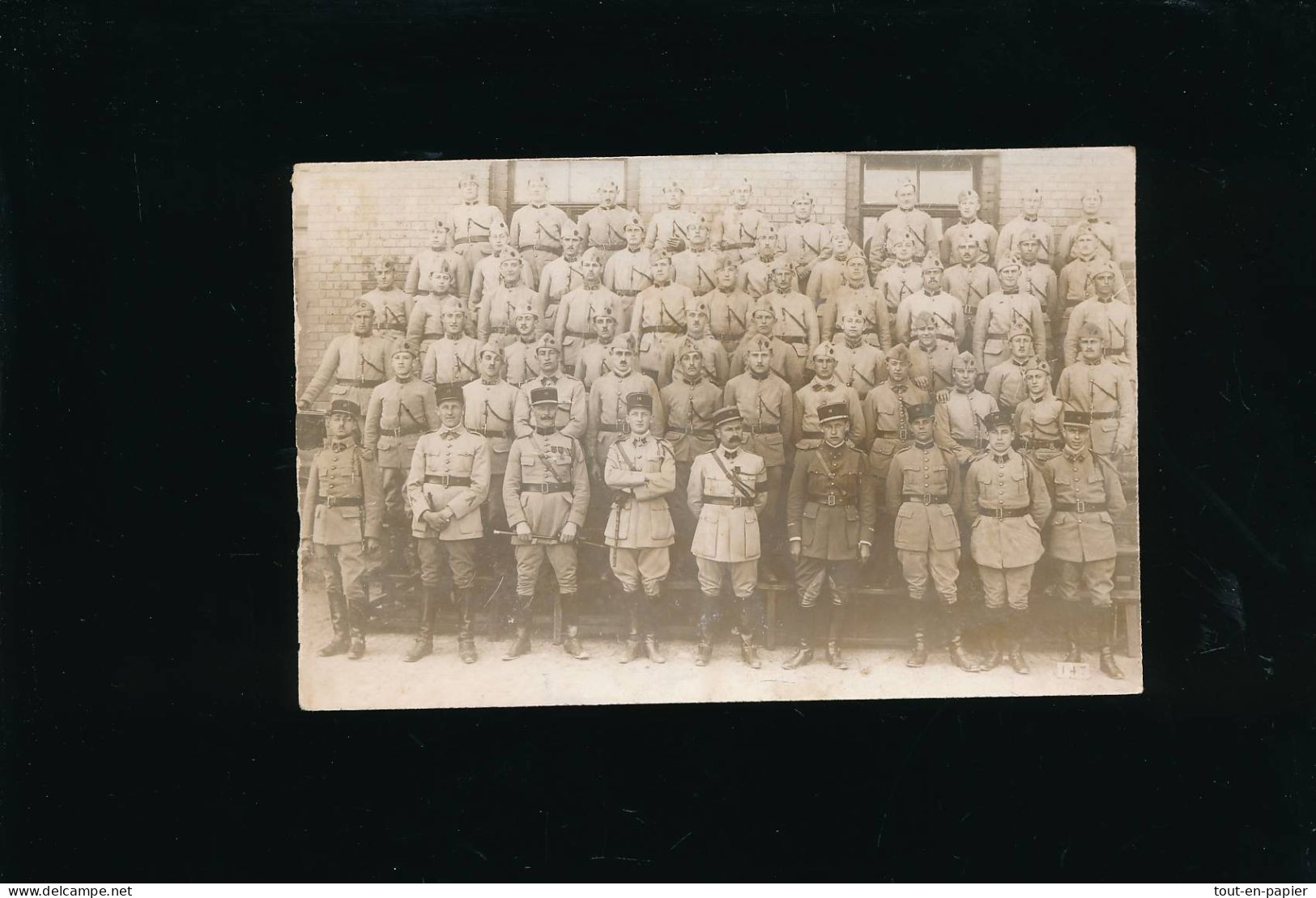 Carte Photo Armée  Militaires Soldats Régiment à Identifier - Régiment 12 - Oorlog, Militair