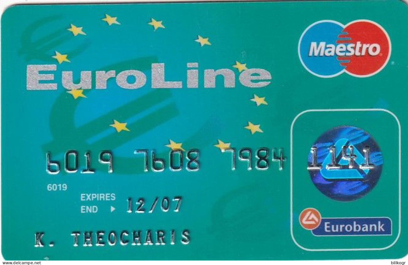 GREECE - Eurobank Euroline, 04/05, Used - Tarjetas De Crédito (caducidad Min 10 Años)