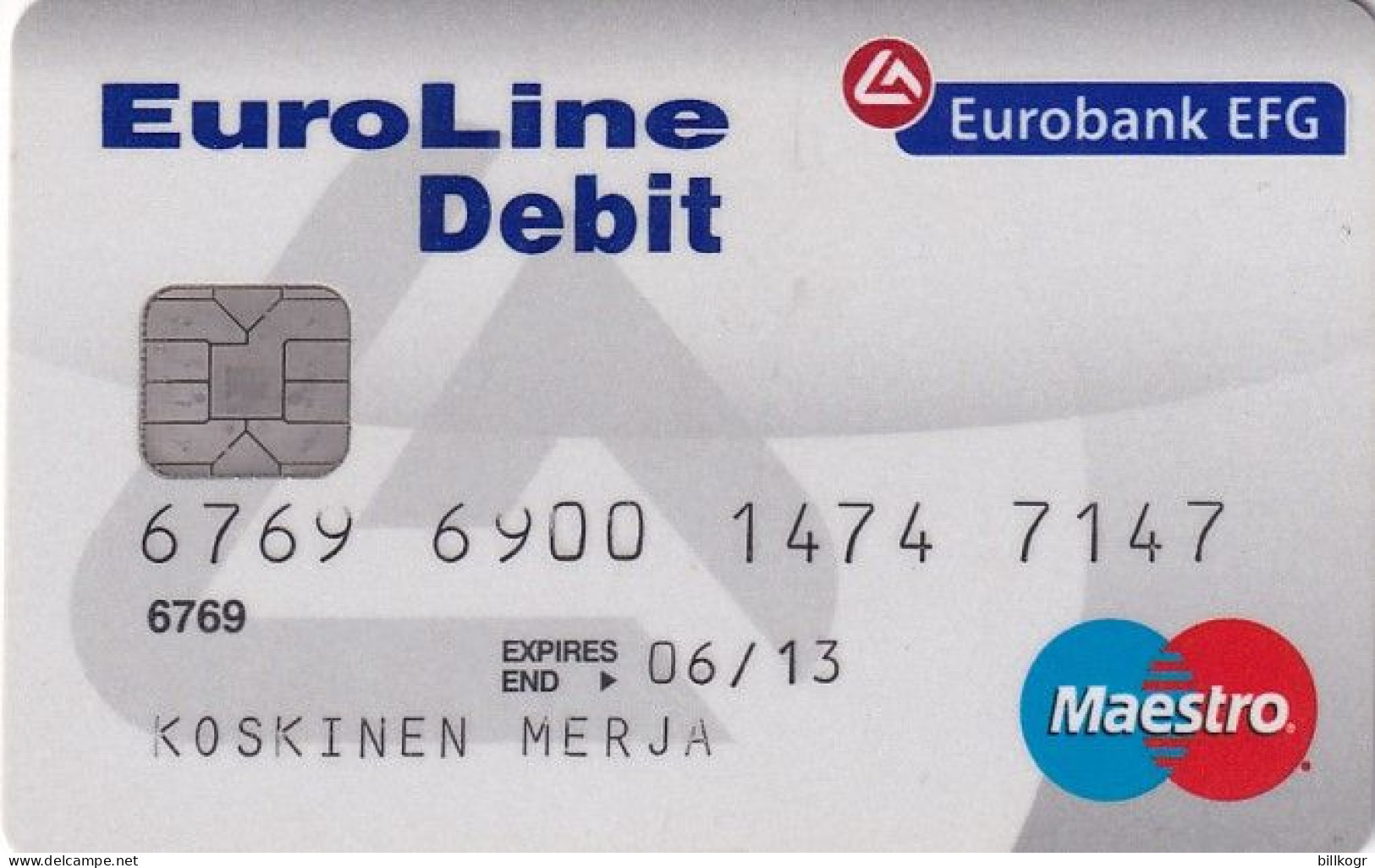 GREECE - Eurobank EFG Euroline, 12/09, Used - Tarjetas De Crédito (caducidad Min 10 Años)