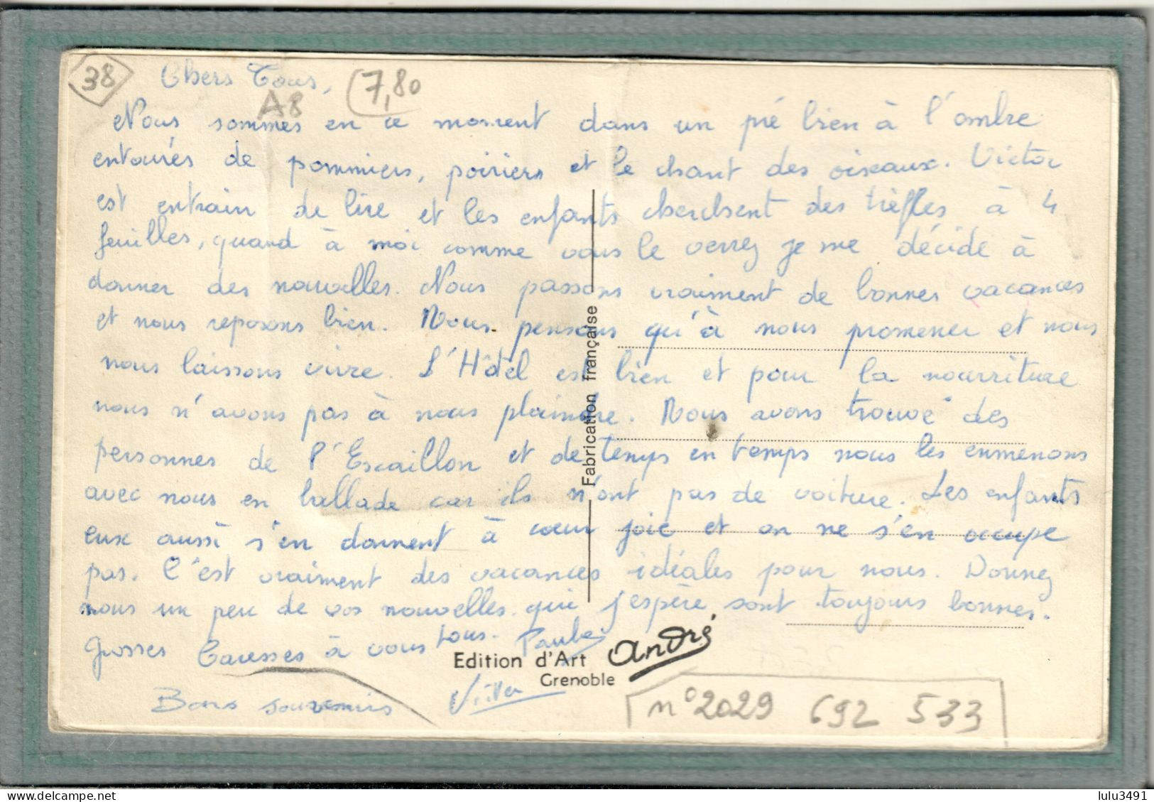 CPA (38) URIAGE - Carte à Système Avec Fenêtre Et Dépliant Accordéon Complet Des 10 Images - 1950 - Uriage