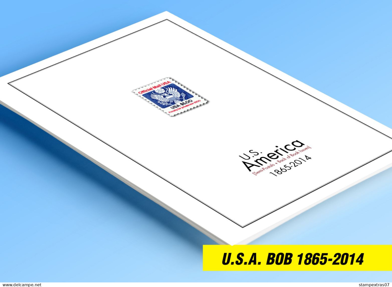 COLOR PRINTED USA SEMI-POSTALS + BACK-OF-BOOK 1865-2014 STAMP ALBUM PAGES (42 Illustrated Pages) >> FEUILLES ALBUM - Afgedrukte Pagina's