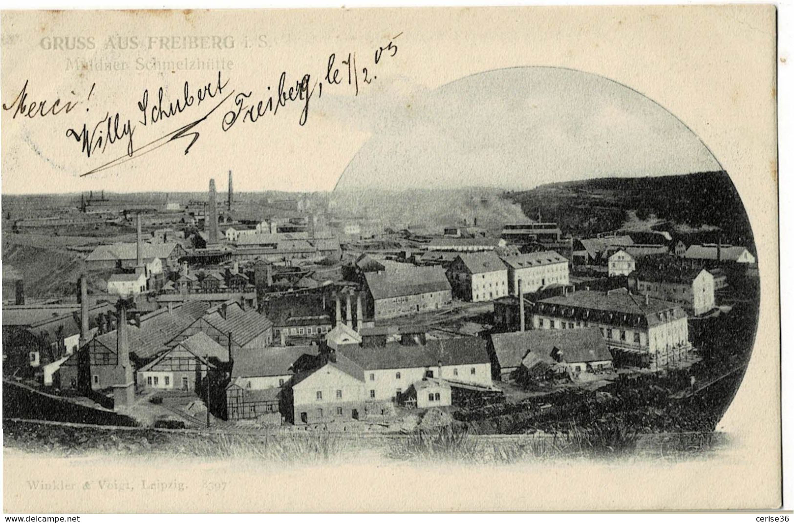 Gruss Aus Freiberg I.S. Circulée En 1905 - Freiberg (Sachsen)