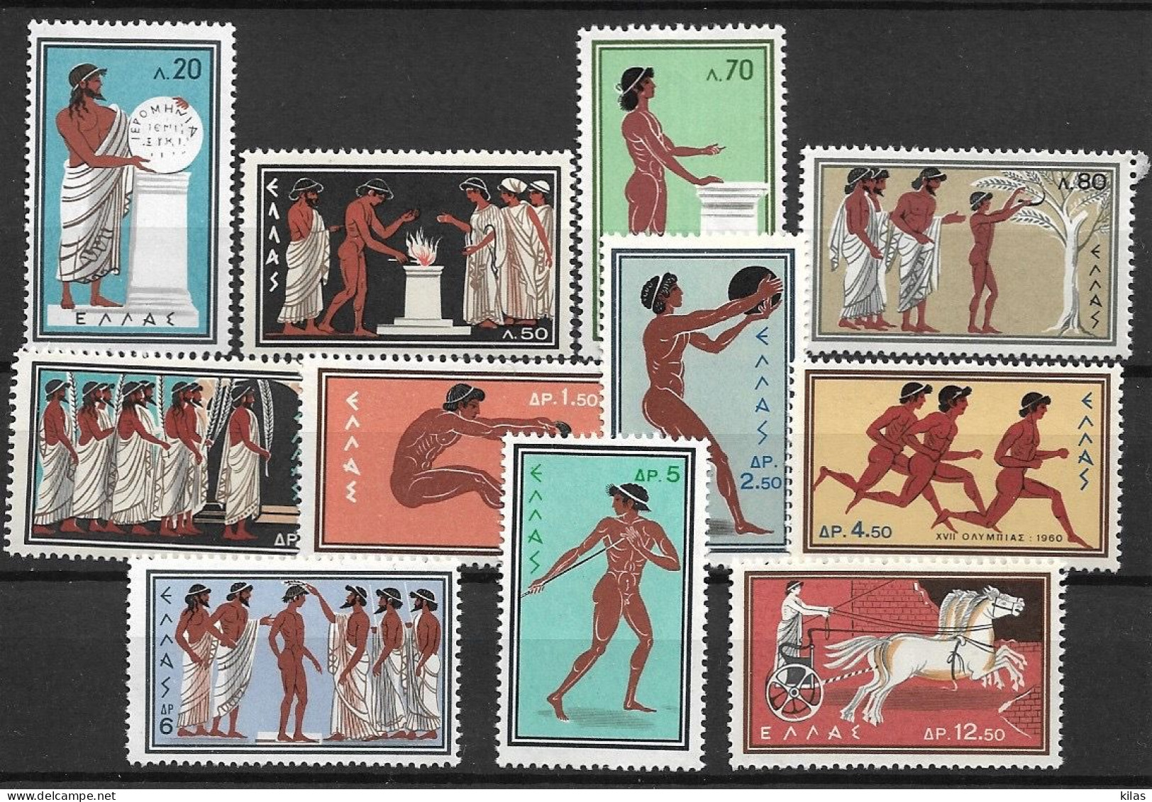 GREECE 1960 ROMA OLYMPIC GAMES MNH - Unused Stamps