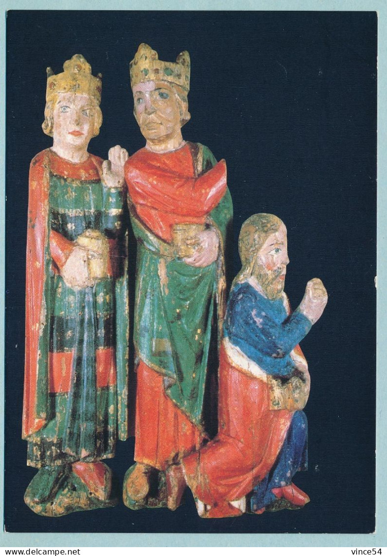 Sion, Valère Musée Cantonal - Les Trois Rois Mages - Fragment Du Retable De Vex -  Vers 1250 - Bois Polychromé - Skulpturen