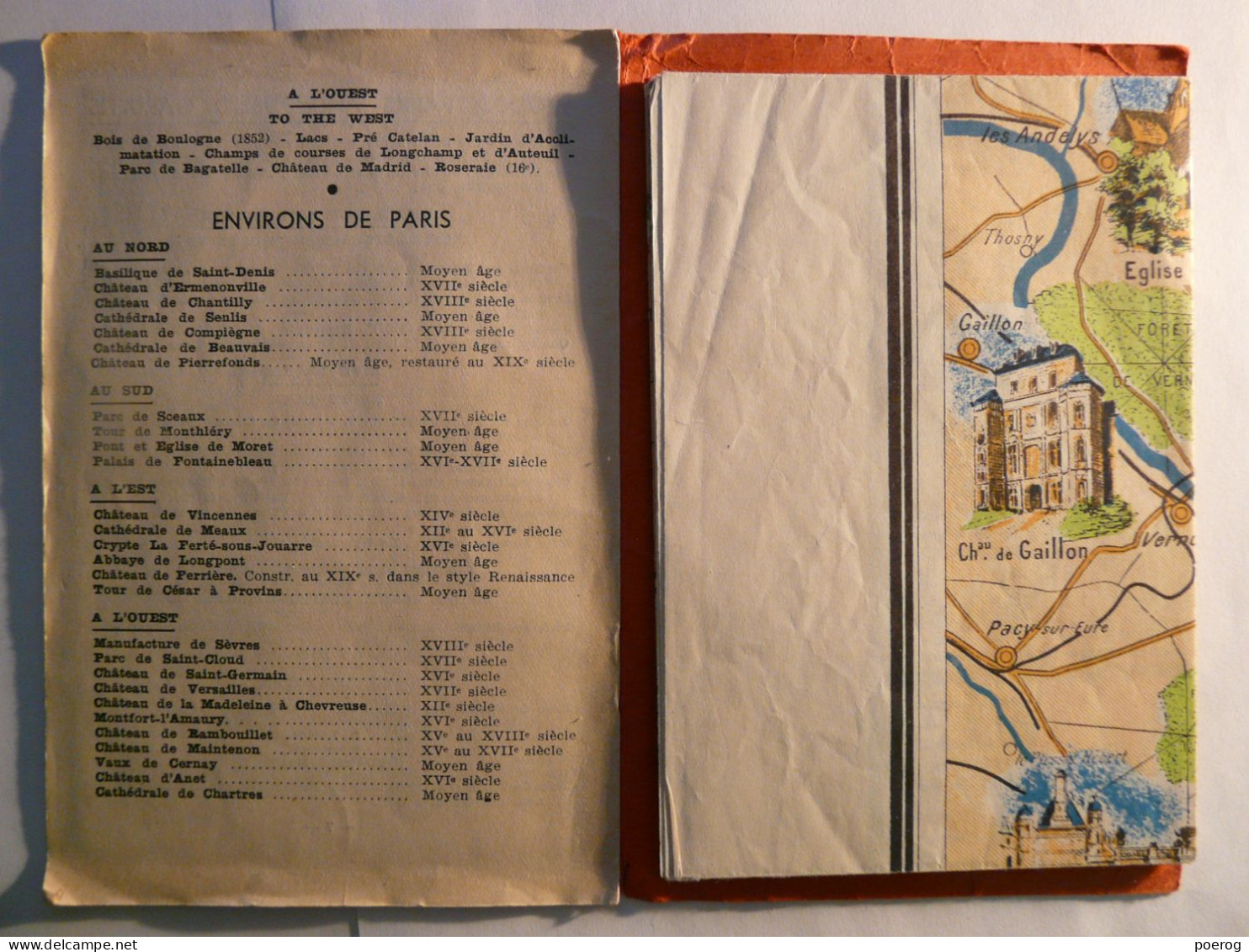 PARIS PLAN MONUMENTAL ET ENVIRONS - CIRCA 1930 - 60cm X 58cm - METRO & MONUMENTS METROPOLITAIN - monographie