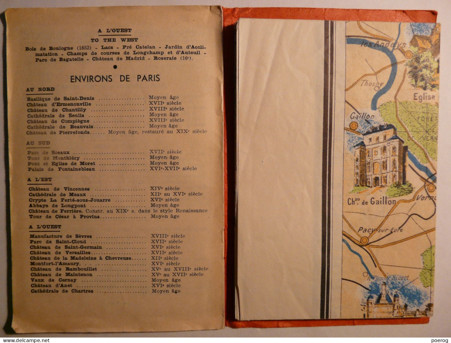 PARIS PLAN MONUMENTAL ET ENVIRONS - CIRCA 1930 - 60cm X 58cm - METRO & MONUMENTS METROPOLITAIN - monographie