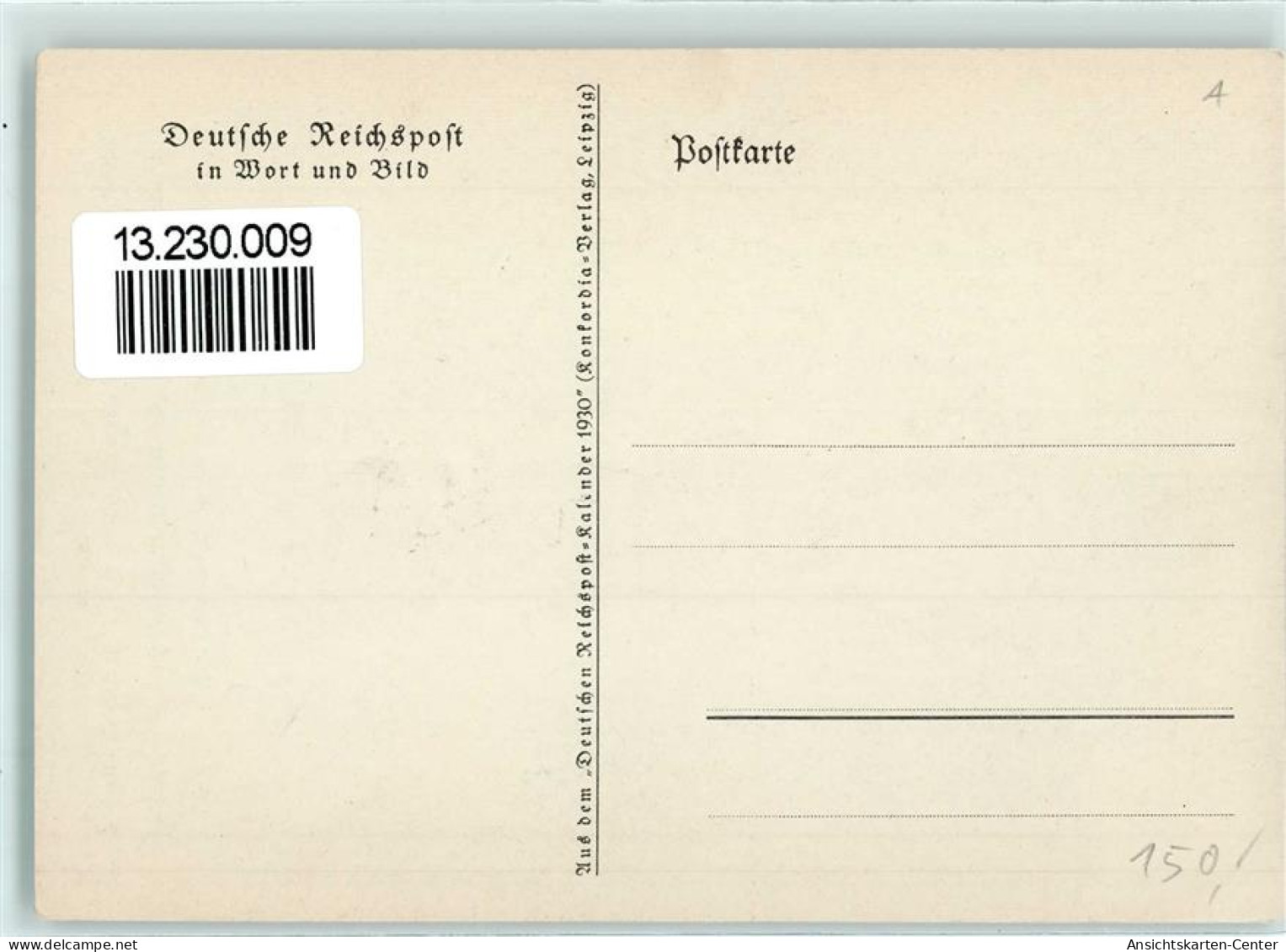 13230009 - Reichspost Schmuckblatt Glueckwunschtelegramme Werbung - Andere & Zonder Classificatie