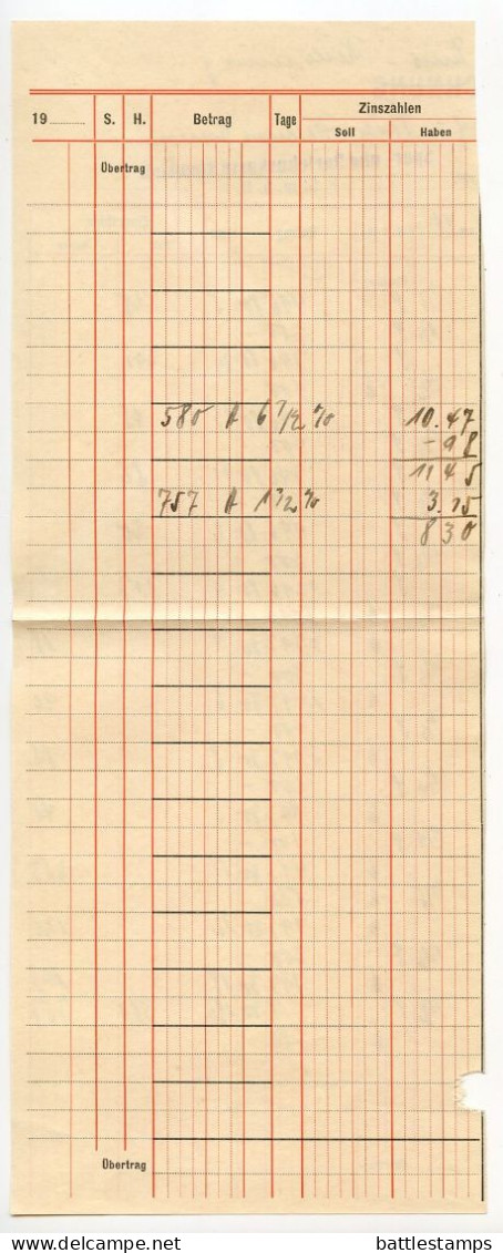 Germany 1940 Cover & Invoice; Riemsloh über Melle - Spar- Und Darlehnskasse Riemsloh To Schiplage; 12pf. Hindenburg - Lettres & Documents