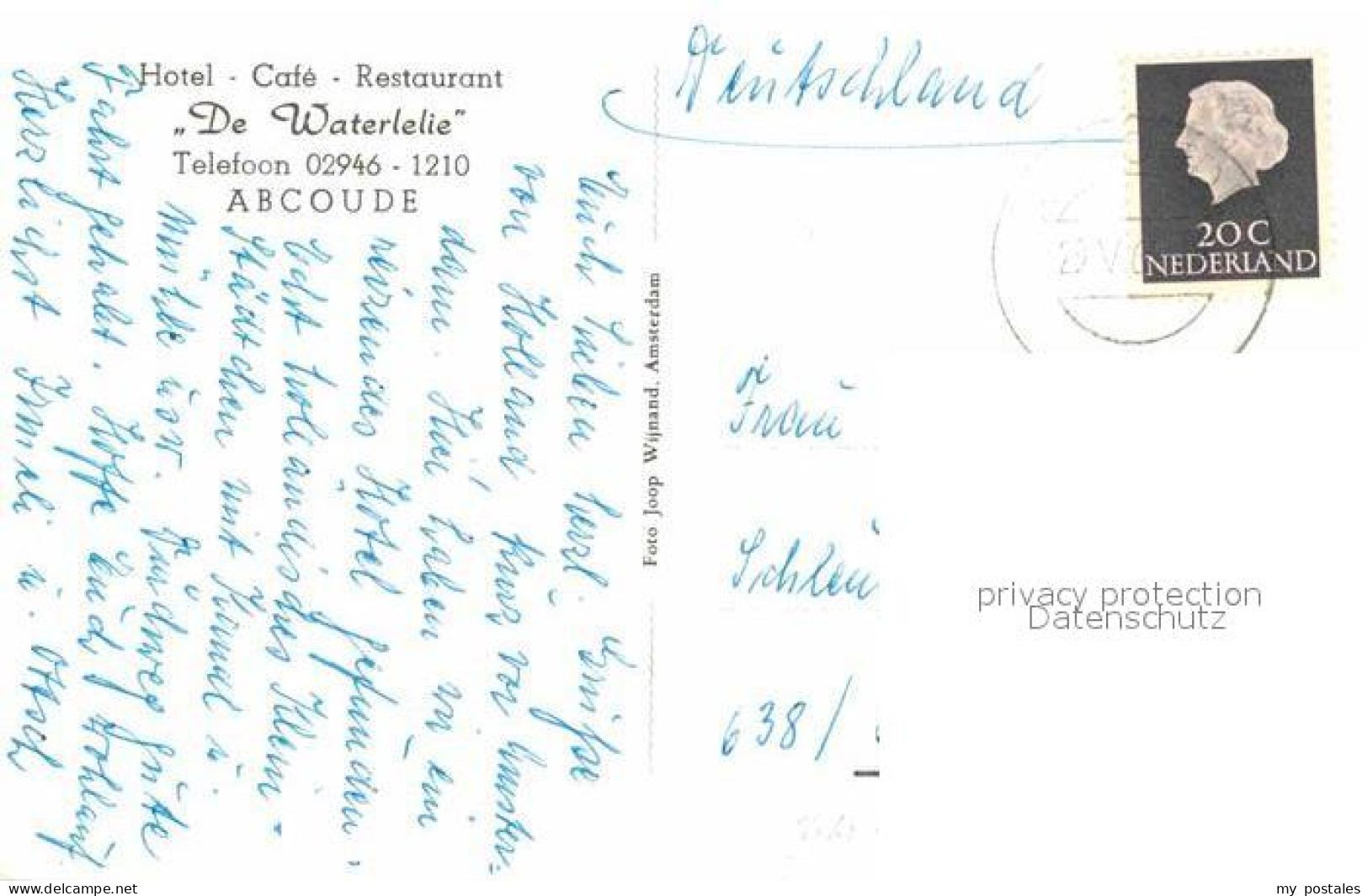 72706570 Abcoude Hotel Cafe Restaurant De Waterlelie De Ronde Venen - Autres & Non Classés