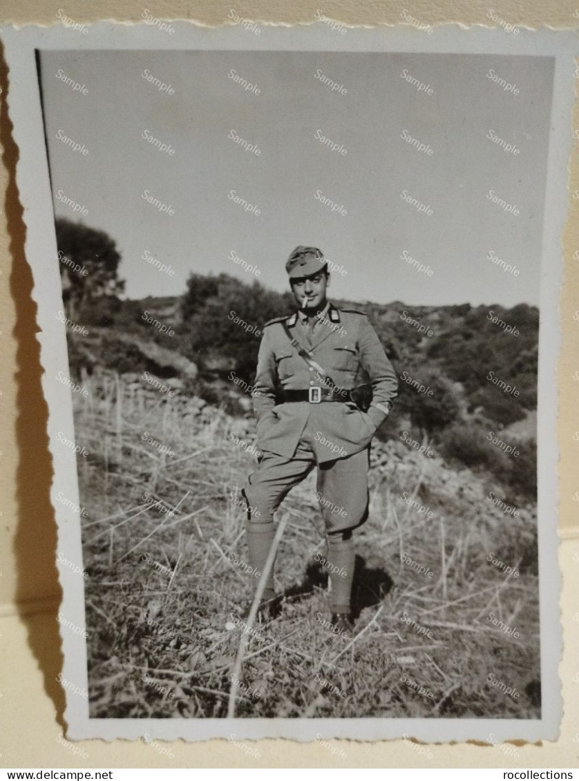 Italia Militari Foto SERRA - Oristano. Sardegna, Militare. Da Identificare. 1939. 80x60 Mm. - Guerre, Militaire