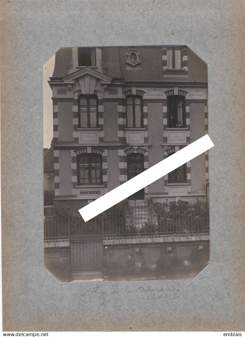 CAEN Années 1900  - Photo Originale D'une Maison (resté Debout En 1944/45) Au 9 Rue De La Délivrande - Places