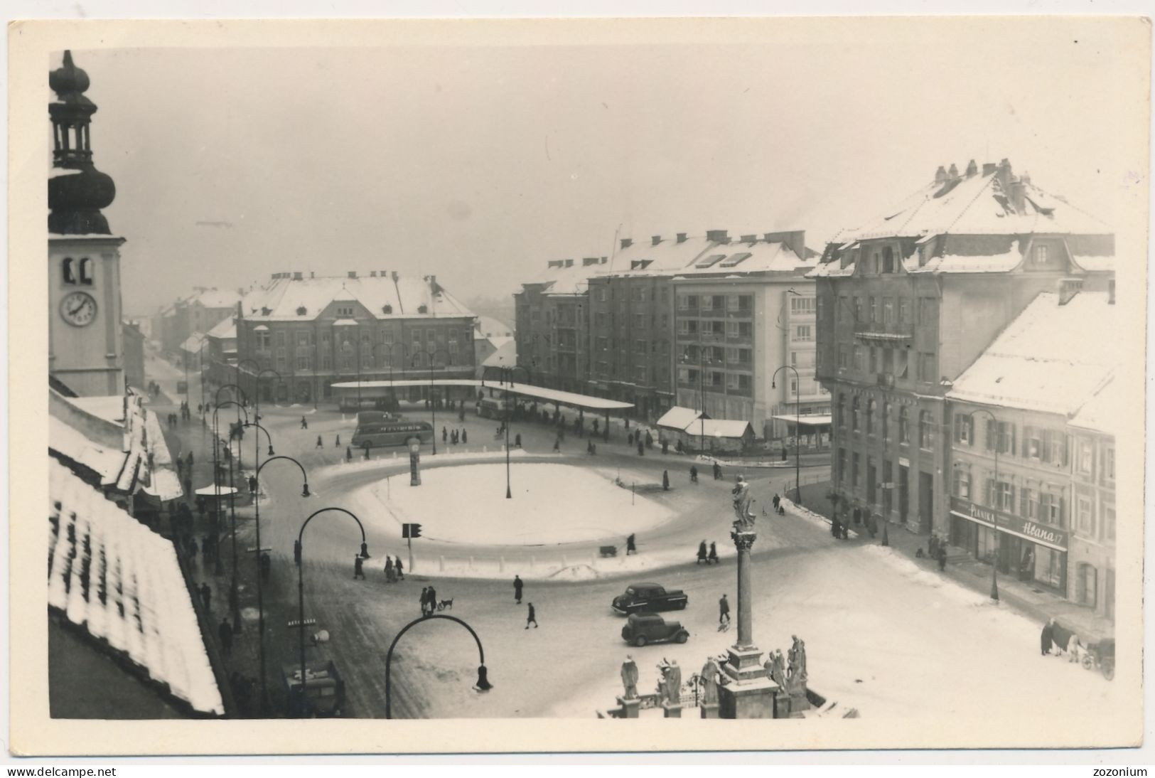 Maribor Slovenia Winter, Bus, Vintage Old Postcard - Kroatien