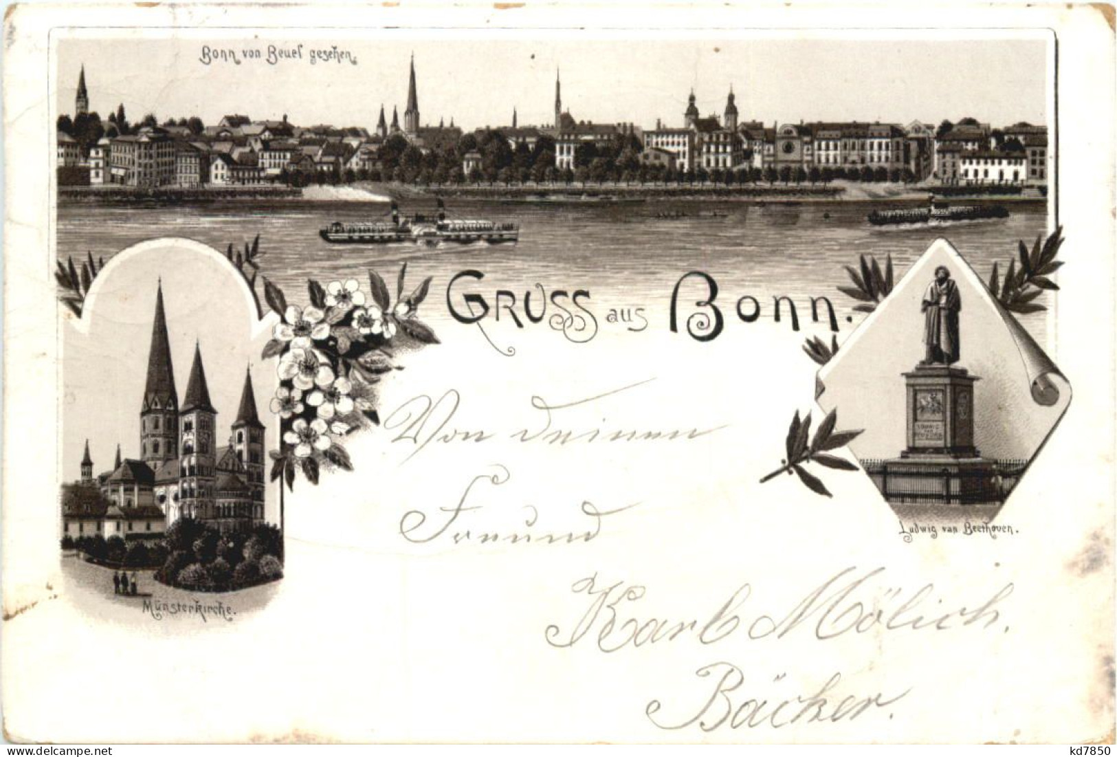 Gruss Aus Bonn - Litho - Vorläufer 1894 - Bonn