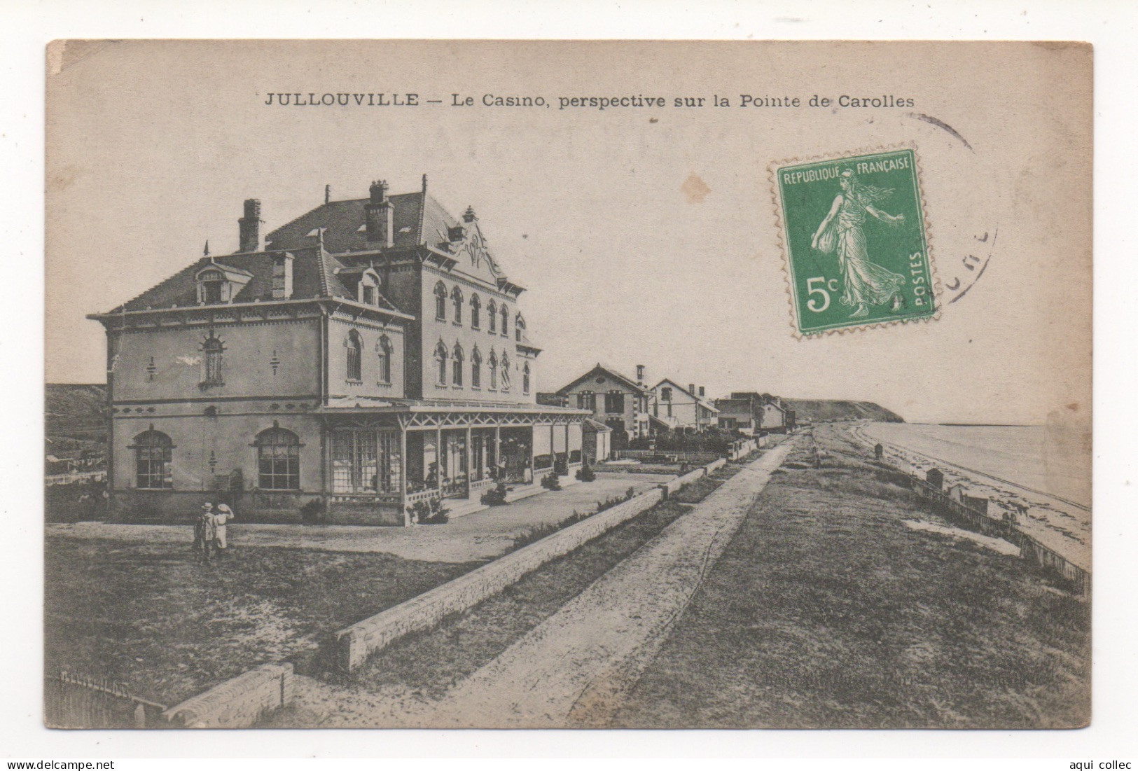 JULLOUVILLE  50  LE CASINO , PERSPECTIVE SUR LA POINTE DE CAROLLES - Autres & Non Classés