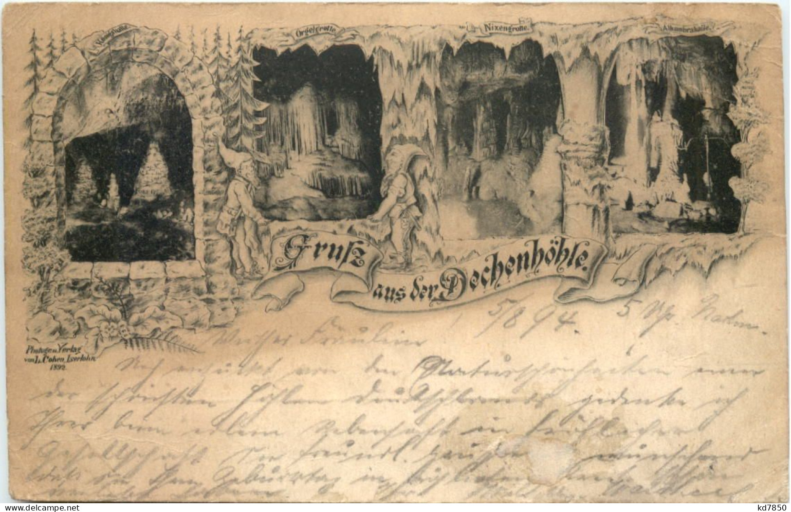 Gruss Aus Der Drachenhöle Iserlohn - Vorläufer 1894 - Iserlohn