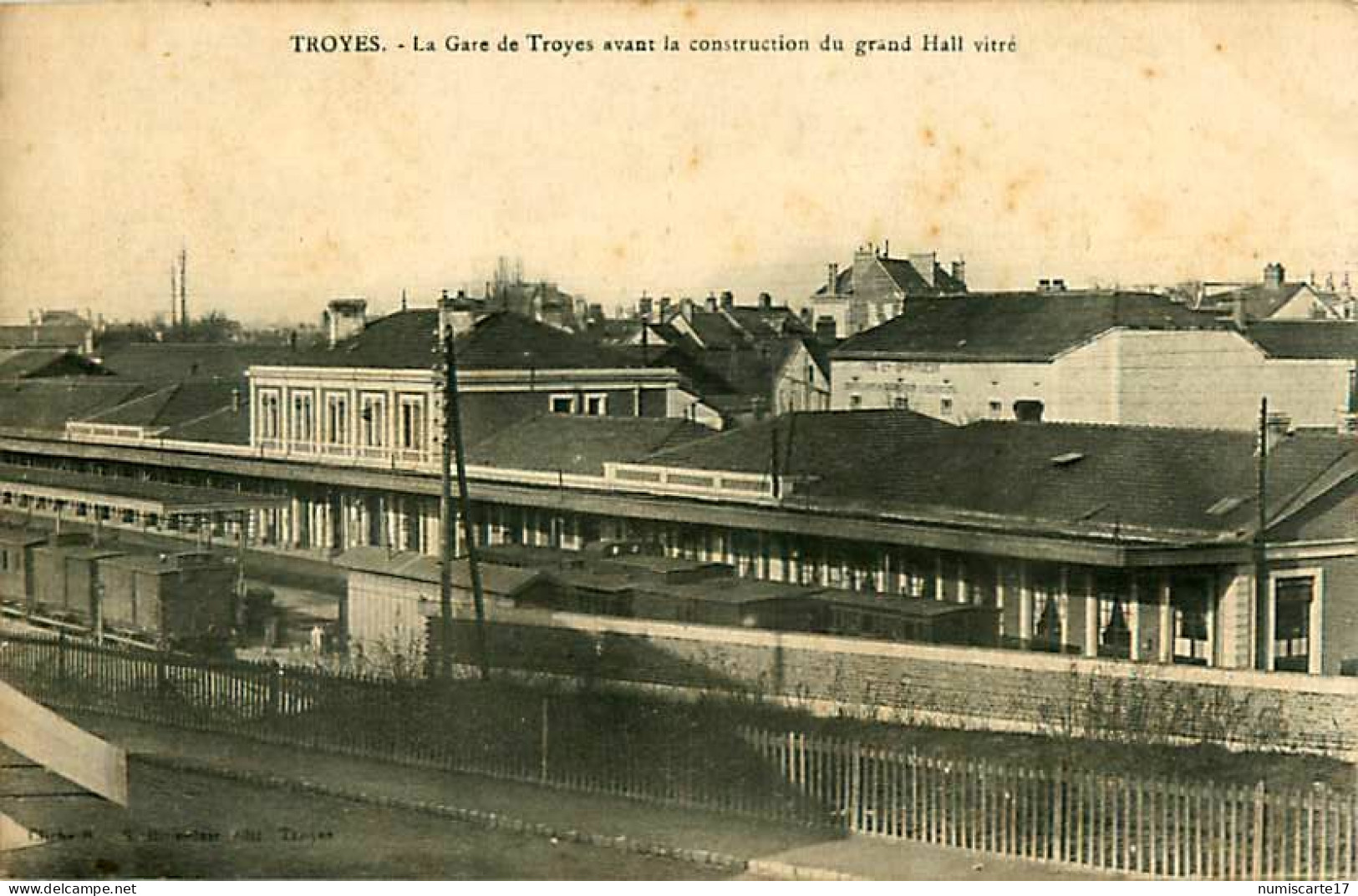 Cpa TROYES 10 La Gare De Troyes Avant La Construction Du Grand Hall Vitré - Troyes