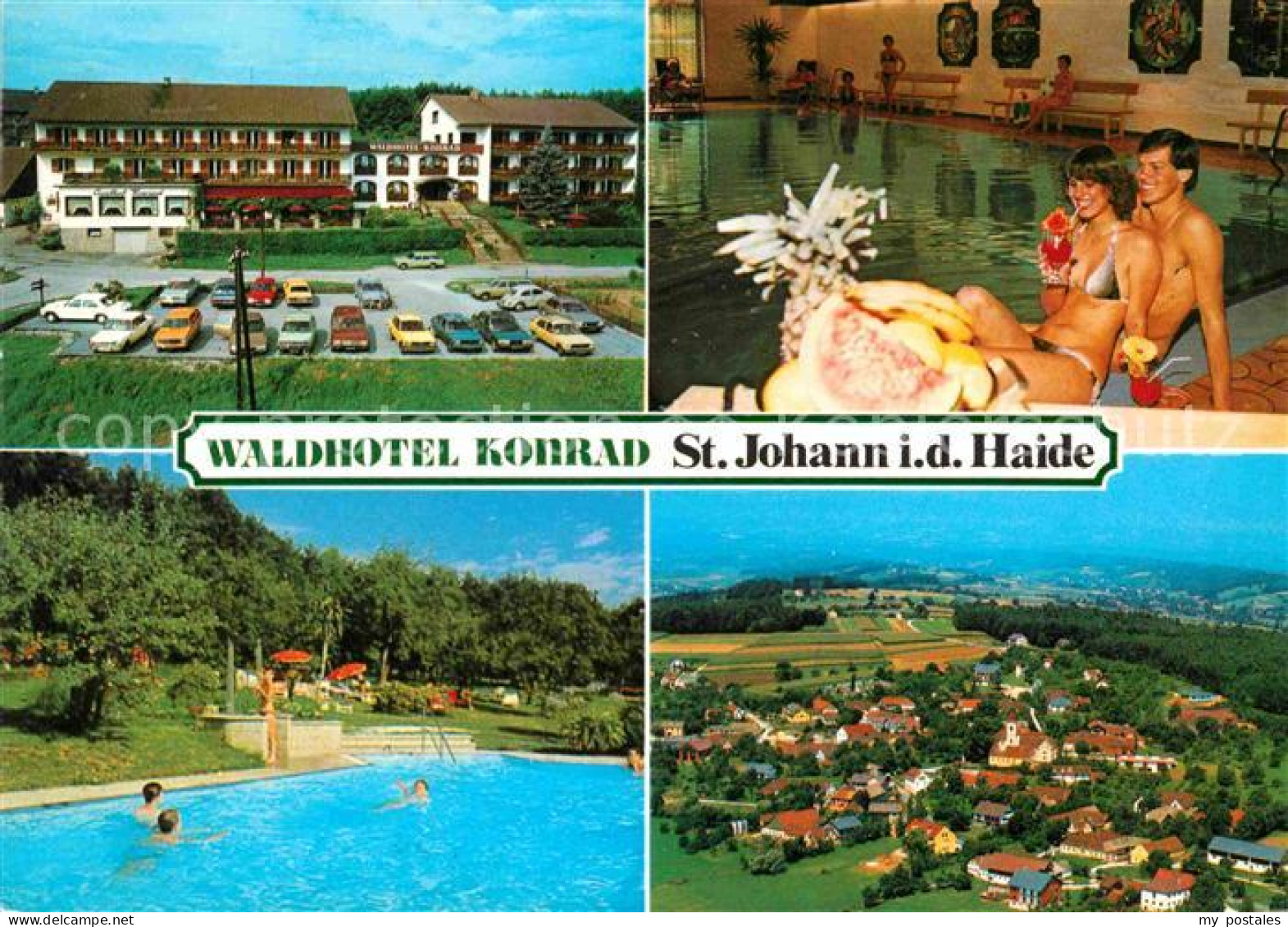 72706133 St Johann Haide Waldhotel Konrad Hallen Und Freibad Fliegeraufnahme St  - Andere & Zonder Classificatie