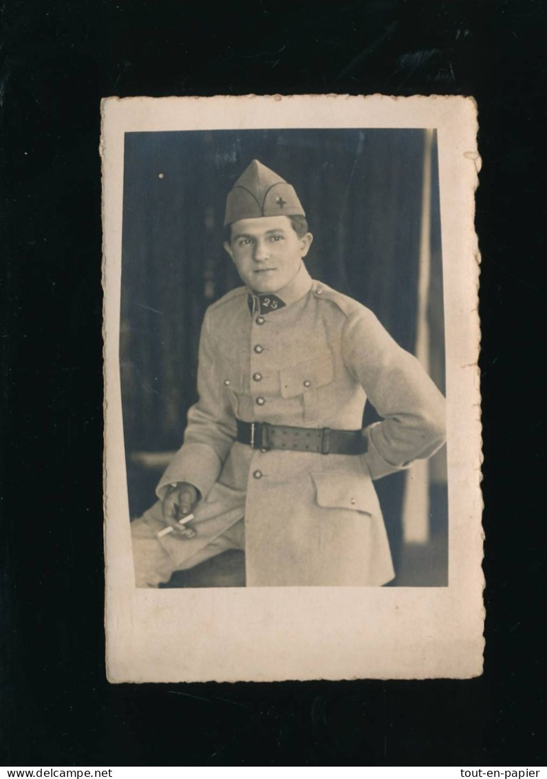 Carte Photo Armée Jeune Militaire à Identifier -  Régiment 25 - Krieg, Militär