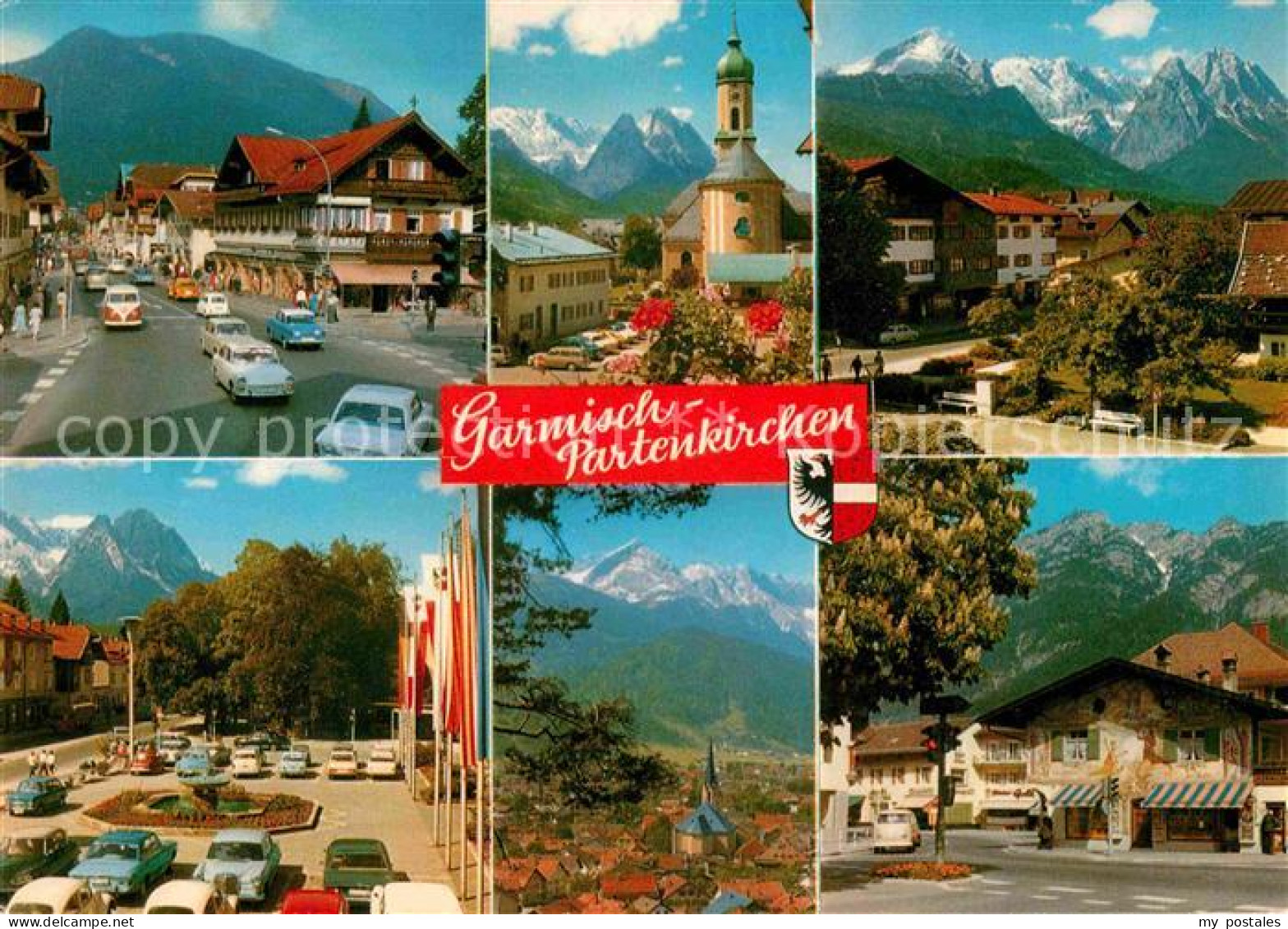 72705736 Garmisch-Partenkirchen Teilansicht Kirche Platz Garmisch-Partenkirchen - Garmisch-Partenkirchen