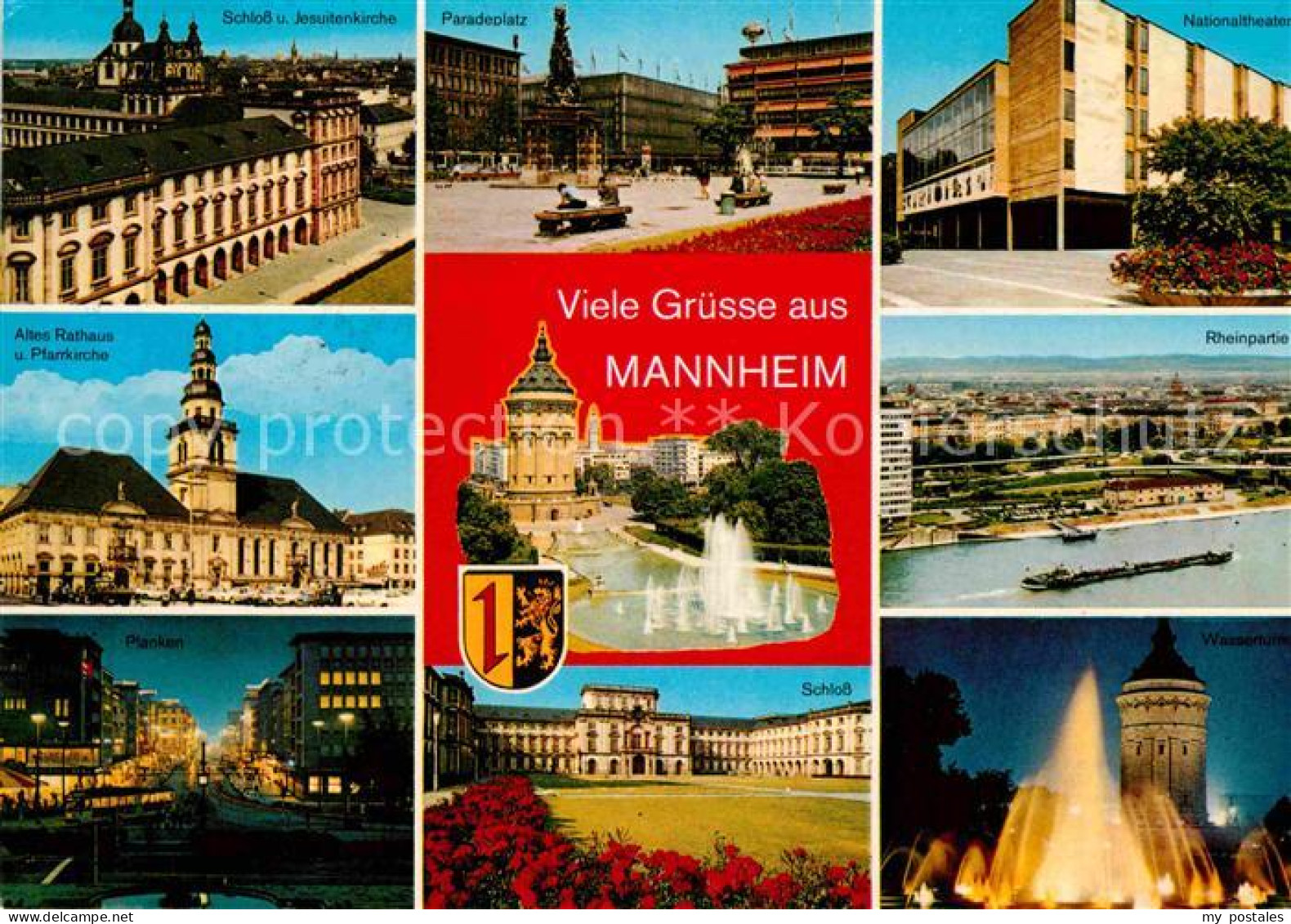 72705701 Mannheim Rheinpartie Altes Rathaus Schloss Planken  Mannheim - Mannheim