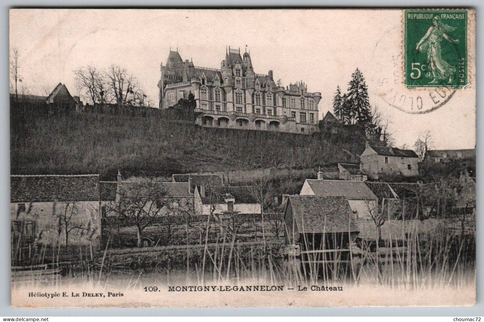 (28) 2079, Montigny Le Gannelon, E Le Deley 109, Le Château, Lavoir - Montigny-le-Gannelon
