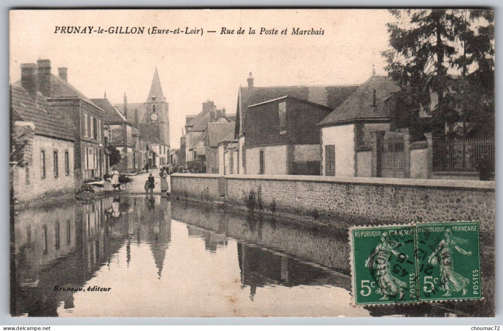 (28) 2083, Prunay Le Gillon, Bruneau éditeur, Rue De La Poste Et Marchais - Autres & Non Classés